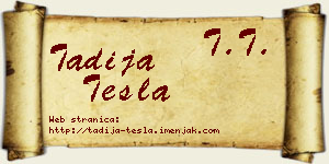 Tadija Tesla vizit kartica